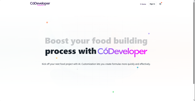 CoDeveloper App Landing Page